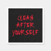 Reinigen Sie sich nach Ihrem roten Blut lustige Ha Serviette (Vorderseite)