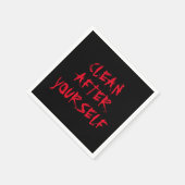 Reinigen Sie sich nach Ihrem roten Blut lustige Ha Serviette (Ecke)