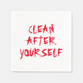 Reinigen Sie sich nach Ihrem roten Blut lustige Ha Serviette (Vorderseite)