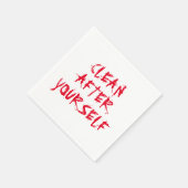 Reinigen Sie sich nach Ihrem roten Blut lustige Ha Serviette (Ecke)