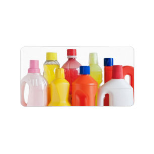 reinigende Plastikflaschen Adressaufkleber
