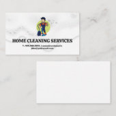 Reiniger mit Vakuum | Seifenblasen Visitenkarte (Vorne/Hinten)