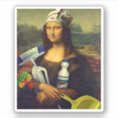 Reiniger Mona Lisa mit Reinigungstools Da Vinci Aufkleber (Vorderseite)