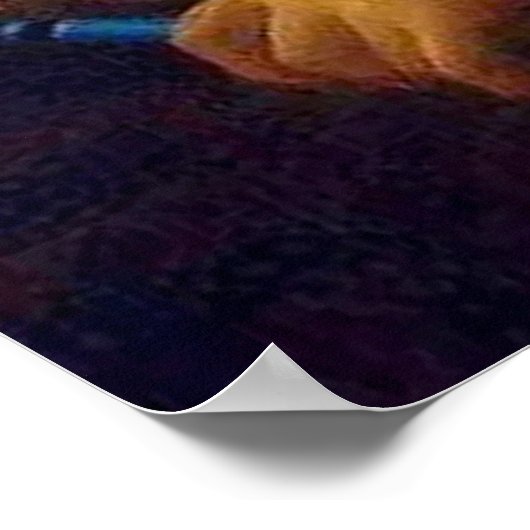 Reiniger Mona Lisa mit Reinigungstools Da Vinci Poster (Ecke)