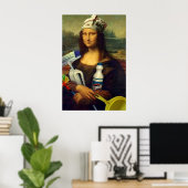 Reiniger Mona Lisa mit Reinigungstools Da Vinci Poster (Heimbüro)