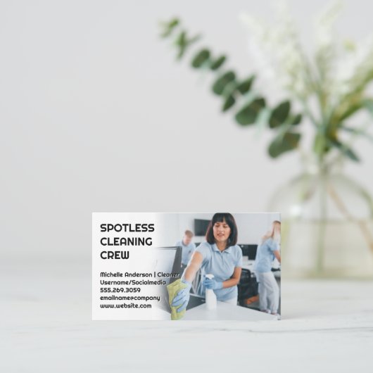 Reiniger Reinigungsmittel für Büromaterial Visitenkarte (Stehend Vorderseite)