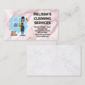 Reiniger | Rosa Marmor Visitenkarte (Vorne/Hinten)