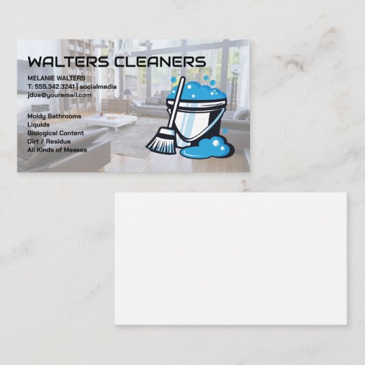 Reiniger | Stecker für Mopp und Soap Visitenkarte (Vorne/Hinten)