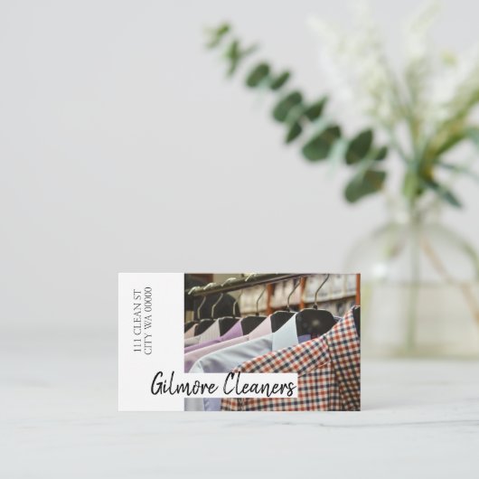 Reiniger Trockenreinigung Alterungsprozess Schneid Visitenkarte (Stehend Vorderseite)