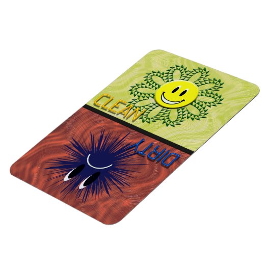 REINIGES ODER SCHÖNES Geschirrspülmagnet Magnet (Linke Seite)