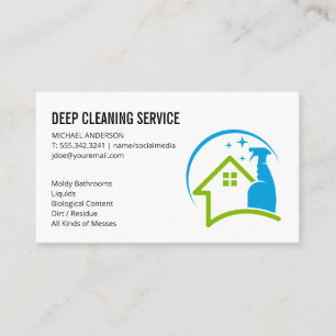 ReinigSpray   House Cleaner Services Business C Visitenkarte