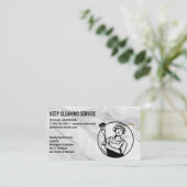 ReinigSpray | Maid Cleaner-Logo Visitenkarte (Stehend Vorderseite)