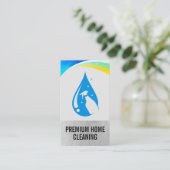 ReinigSpray | Wassertropflogo Visitenkarte (Stehend Vorderseite)