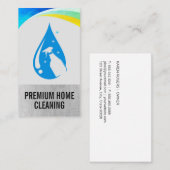 ReinigSpray | Wassertropflogo Visitenkarte (Vorne/Hinten)