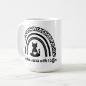 Reinigung beginnt mit Kaffee Kaffeetasse (Vorderseite Links)