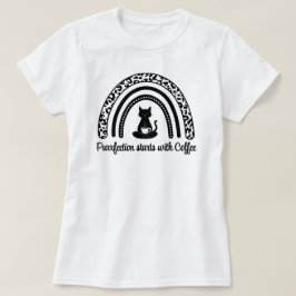 Reinigung beginnt mit Kaffee T-Shirt