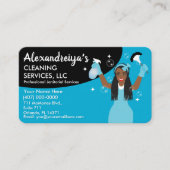 Reinigung beruflicher Cartoon/Janitorial HouseKeep Visitenkarte (Vorderseite)