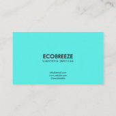 Reinigung der Aquamarinen Wave Office Visitenkarte (Rückseite)
