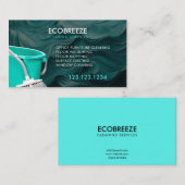 Reinigung der Aquamarinen Wave Office Visitenkarte (Vorne/Hinten)