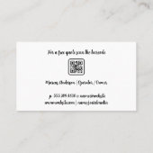 Reinigung der Arbeitnehmer Visitenkarte (Rückseite)