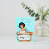 Reinigung der Bucketblasen der Visitenkarte Blau (Stehend Vorderseite)