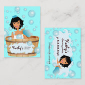 Reinigung der Bucketblasen der Visitenkarte Blau (Vorne/Hinten)