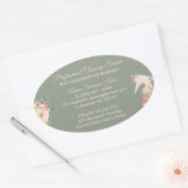 Reinigung der grünen Blume Spray Ovaler Aufkleber (Umschlag)