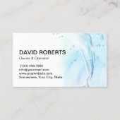 Reinigung der Häuser Sauberes Wasser fließt Visitenkarte (Rückseite)