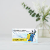 Reinigung der Häuser Sauberes Wasser fließt Visitenkarte (Stehend Vorderseite)