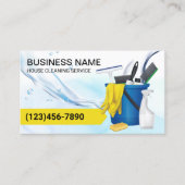 Reinigung der Häuser Sauberes Wasser fließt Visitenkarte (Vorderseite)