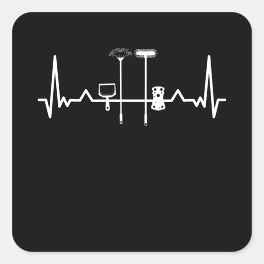 Reinigung der Housekeeping Housekeeper Quadratischer Aufkleber (Vorderseite)