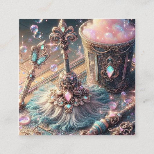 Reinigung der Kühlräume Quadratische Visitenkarte (Vorderseite)