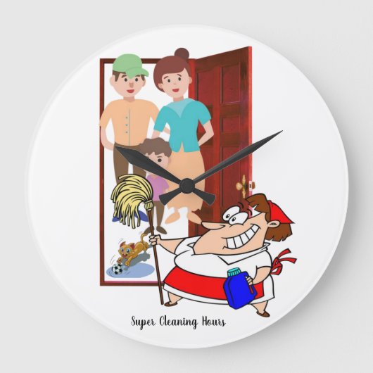 Reinigung der Lady-Superstunden-Uhr Große Wanduhr (Vorderseite)