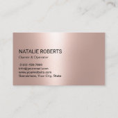 Reinigung der Rose Gold und Schwarz Spray Reiniger Visitenkarte (Rückseite)