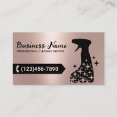 Reinigung der Rose Gold und Schwarz Spray Reiniger Visitenkarte (Vorderseite)