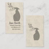 Reinigung der Sprühflasche Visitenkarte (Vorne/Hinten)