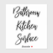 Reinigung der Sprühflaschen Aufkleber (Blatt)