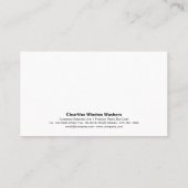 Reinigung des Fensters Waschhaus Visitenkarte (Rückseite)