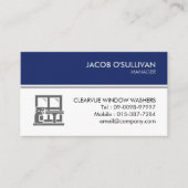 Reinigung des Fensters Waschhaus Visitenkarte (Vorderseite)