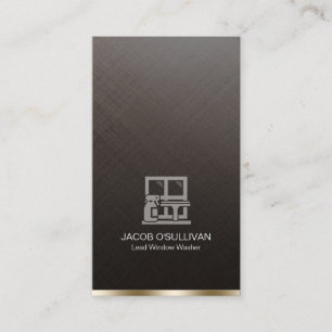 Reinigung des Fensters Waschhaus Visitenkarte