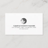 Reinigung des Fensters Waschhaus Visitenkarte (Rückseite)
