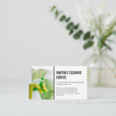 Reinigung des Glasfensters | Behaltend Haus Visitenkarte (Stehend Vorderseite)