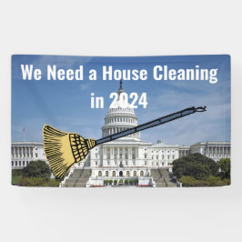 Reinigung des Hauses 2024 Wahl Banner