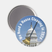 Reinigung des Hauses 2024 Wahl Magnet (Vorderseite/Rückseite)