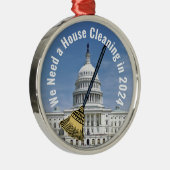 Reinigung des Hauses 2024 Wahl Ornament Aus Metall (Rechts)