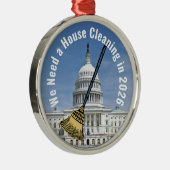 Reinigung des Hauses 2026 Wahl Ornament Aus Metall (Rechts)