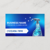 Reinigung des Hauses Blue Holographic Spray Cleane Visitenkarte (Vorderseite)