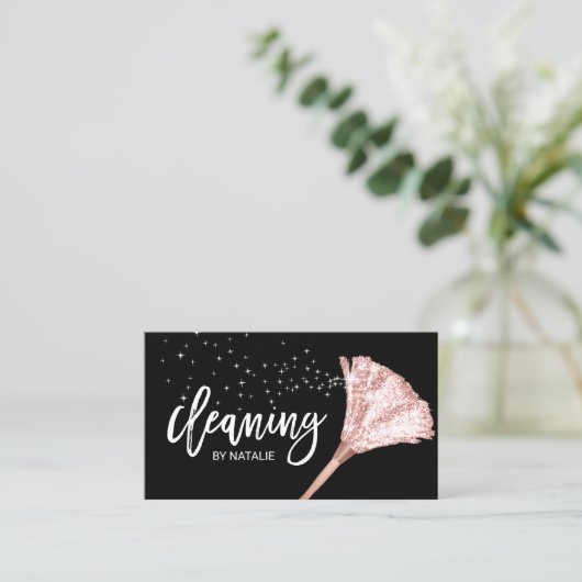 Reinigung des Hauses Haushaltshilfe Service Rose G Visitenkarte (Stehend Vorderseite)