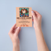 Reinigung des Hauses - individualisierbares Promo Flyer (Gruppe)