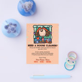 Reinigung des Hauses - individualisierbares Promo Flyer (Einzeln)